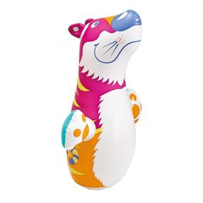 NHR Hit Me Inflated Tiger Toy Water Filled Base BOP PVC Punching Bag-Multicolor