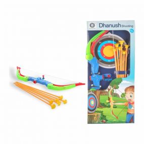 Aditi Toys Pull Back Bow & Arrow With LED Lights, Dhanush Toy Set With Cutout Target Board, Classic Bow & Arrow Shooting For Kids