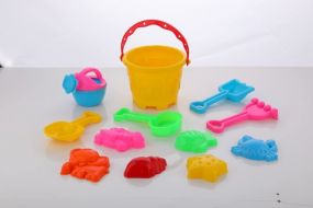 Aditi Toys Plastic Beach Toy Set for Kids 12pcs, Sand Castle Building Set for Kids
