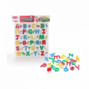 Aditi Toys Wooden Alphabet Board For Kids, 3D Wooden Letter Blocks, Wooden Capital Alphabet Puzzle Board With Picture For Kids
