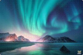 Webby Aurora Borealis Wooden Jigsaw Puzzle, 1000 Pieces for Kids 14+ Years