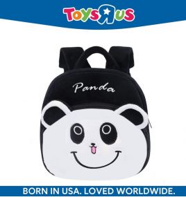 Animal Alley Black Panda Cartoon School Bag for 2 to 5 Years Kids Girls/Boys Backpack (Black, 4 L)