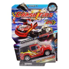 Crash'Ems Predatorian Pull Back Car for Kids 3 Years To 4 Years - Multicolor