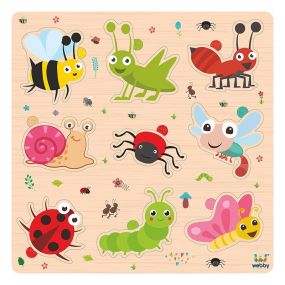 Webby Insects Educational Pre School Wooden Puzzle for 3+ Year Boys and Girls