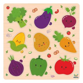 Webby Vegetable Educational Pre School Wooden Puzzle for 3+ Year Boys and Girls