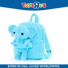 Animal Alley FullBody Sky Elehpant Cartoon School Bag for 2 to 5 Years Kids Girls/Boys Backpack (Blue, 4 L)