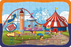 Webby Fun Fair Wooden Jigsaw Puzzle, 108 Pieces for Kids 4 Years+