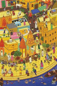 Webby Holy City Varanasi Wooden Jigsaw Puzzle, 1000 Pieces for Kids 14+ Years