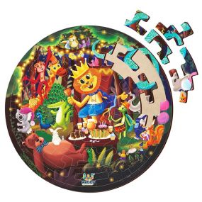 Webby Fazzle Jungle Party Wooden Jigsaw Puzzle for Boys & Girls/Kids, 50 Pcs 4+ Years