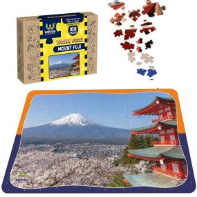 Webby Mount Fuji Wooden Jigsaw Puzzle, 108 Pieces for Kids 4 Years+