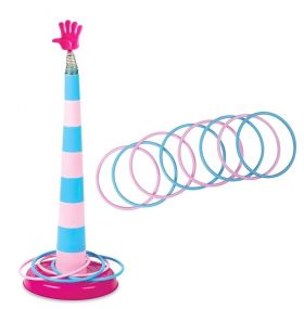 MUREN Unicorn Stacking Ring Toss Throw Game Hoppy Loppy Sorter Color Recognition Aim and Strike Indoor & Outdoor Game - Multicolor