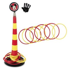 MUREN Mickey Mouse Stacking Ring Toss Throw Game Hoppy Loppy Sorter Color Recognition Aim and Strike Indoor & Outdoor Game - Multicolor