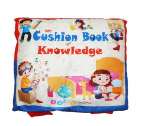 MUREN Educational Cushion Book Knowledge Velvet Polyester for Kids Girls & Boys English-Language & Vocabulary Development Interactive Learning Pillow Book - 1