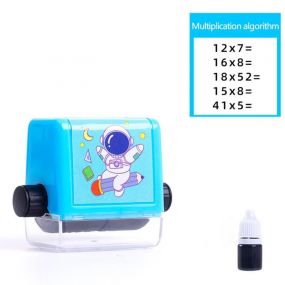 MUREN Math Roller Stamps Multiplication Rolling Ink for Stamp Kids Early Education - Digital Reusable Roll On for School Teaching Supplies - Multicolor