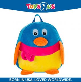 Animal Alley Old Penguin Cartoon School Bag for 2 to 5 Years Kids Girls/Boys Backpack (Multicolor, 4 L)