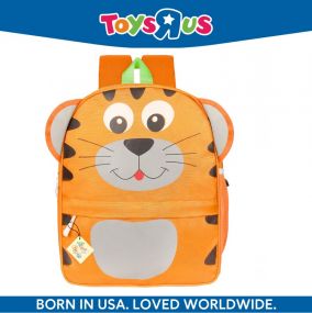 Animal Alley Animal Printed Stylish Little Tiger school bag for 2 to 5 Years kids Backpack (Orange, 4 L)