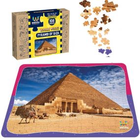 Webby Pyramid Of Giza Wooden Jigsaw Puzzle, 108 Pieces for Kids 4 Years+