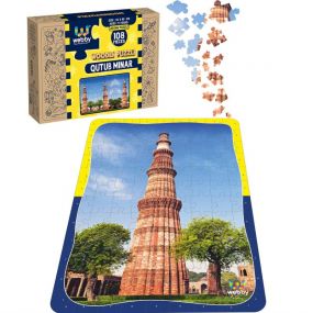 Webby Qutub Minar Wooden Jigsaw Puzzle, 108 Pieces for Kids 4 Years+