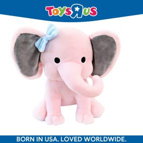 Animal Alley Huggable Lovable Soft Toy Daisy Elephant 25cm Pink