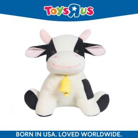 Animal Alley Huggable Lovable Soft Toy Cow Bell 25cm White