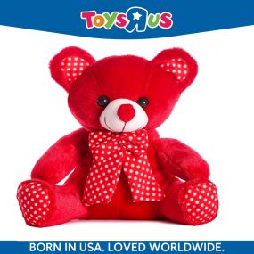 Animal Alley Huggable Lovable Soft Toy 32cm Teddy Bear Red