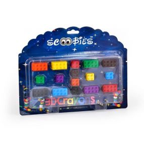 Scoobies 3D Creative Crayons Series - A Pack of 16 Crayon for Kids