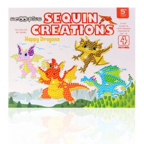 Scoobies Sequin Creations Happy Dragon for Kids 5+ Years