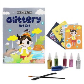 Scoobies Glittery Art Set (Girls) | Fantasy Theme | DIY Art & Craft Set for Kids 3+ Years