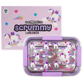 Scoobies Scrummy Lunchbox | Unilicious Design | Stainless Steel | With Airtight Lock Handles | Kids Safe | 650 ML for Kids 3+ Years