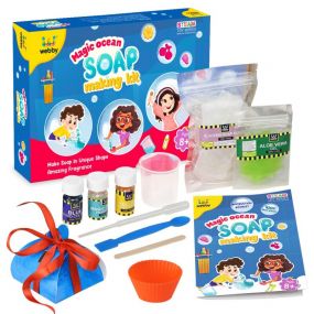 Webby DIY Soap Making Kit with Fragrance and Different Shapes Educational & Learning Science Activity Toy Kit for Kids 8+ Years