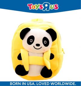 Animal Alley Yellow Big Panda Cartoon School Bag for 2 to 5 Years Kids Girls/Boys Backpack (Yellow, 4 L)
