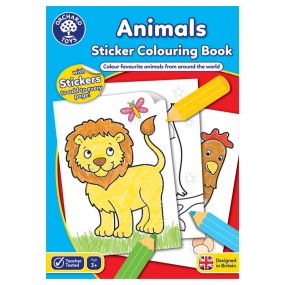 Orchard Toys Animals Sticker Colouring Book for Kids 3+ Years