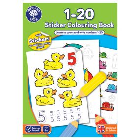 Orchard Toys 1-20 Sticker Colouring Book for Kids 3+ Years