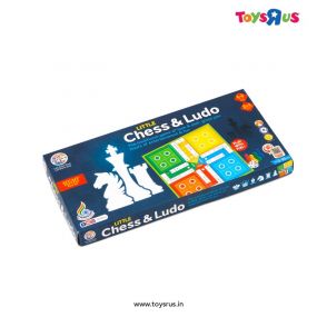 Ratna's Classic Strategy Game Little Chess And Ludo 2 in 1. Enhances Strategy Building And Concentration