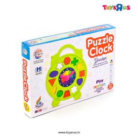 Ratnas Educational Puzzle Clock 2 in 1 for shapes & Colours 2 Years+