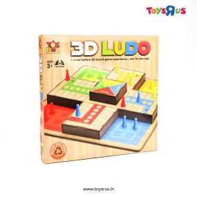 Toy Box 3D MDF wooden Ludo Board Game For Kids 3 to 99 Years