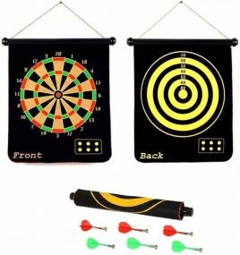 Miss & Chief Double Sided Magnet 17" Dart Board Game