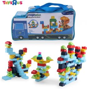 Universe of Imagination Educational Bus Blocks 111 Pieces (Multicolour)