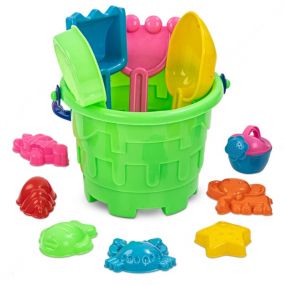 Baybee Sand Castle Building Beach Toys Set For Kids, Beach Sand Castle Toys-Activity Playset And Gardening Tool With Bucket-(3+ Years), 12 Pcs Assorted