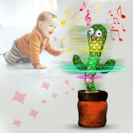 NHR Talking Cactus Baby Toys for Kids Dancing Cactus Toys Can Sing Wriggle & Singing Recording Repeat What You Say Funny Education Toys for Children Playing Home Items for Kids (Multi)